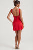 Marlene Minivestido rojo con lazo en la espalda
