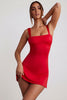 Marlene Minivestido rojo con lazo en la espalda