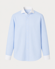 Camisa de vestir slim fit confeccionada en 100% algodón.