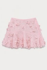 Minifalda Rosa Adornada.
